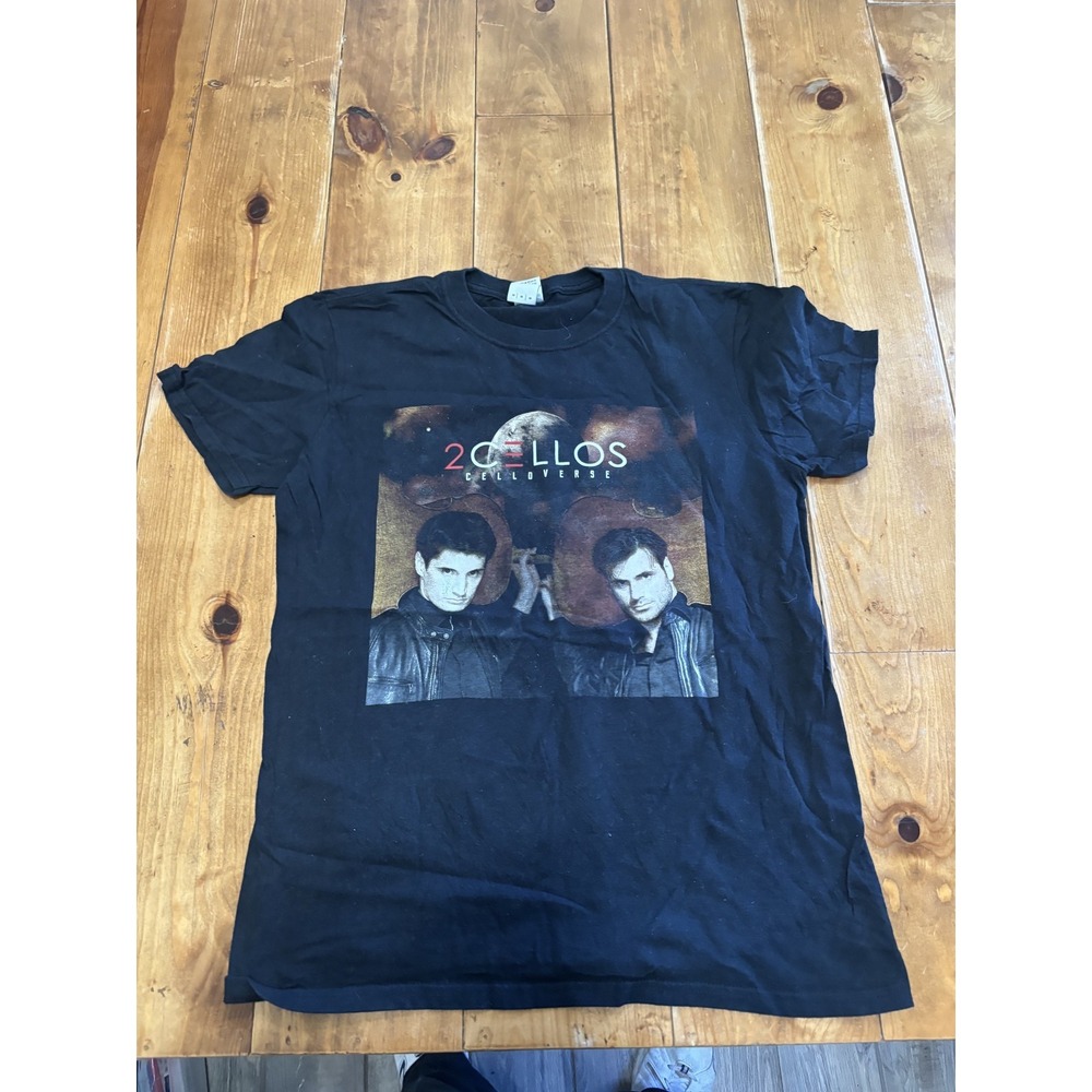 Vintage 2CELLOS Celebrate Tour 2015 Concert T-Shirt Men's Medium Black Gildan